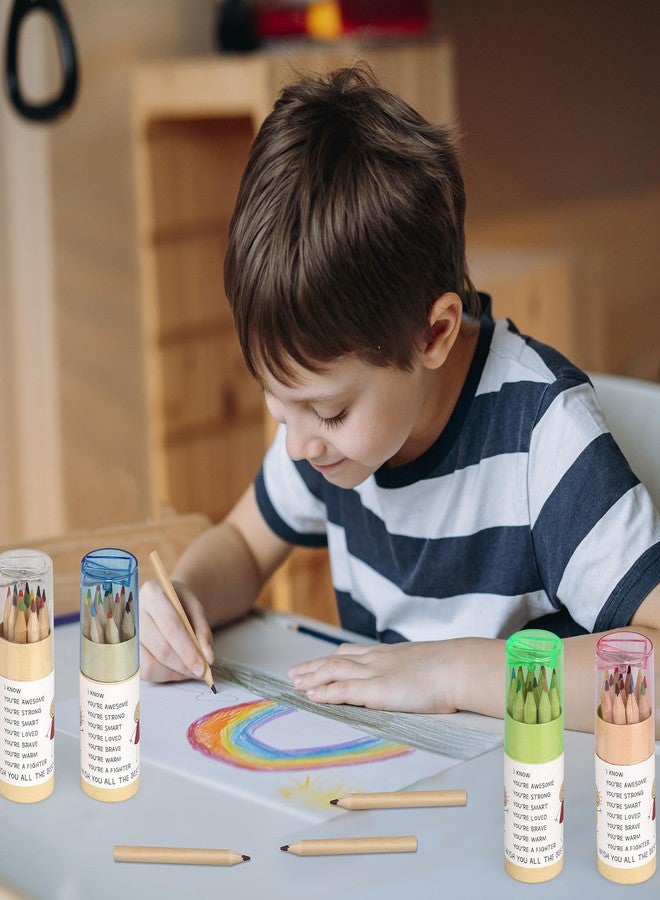 Dcocdeely 24 Pack Inspirational Colored Pencils with Sharpener in Tube, Operation Christmas Students Gift Mini Drawing Pencils Motivational Portable Pencil for Children Classroom School Supplies (24) - Image 5
